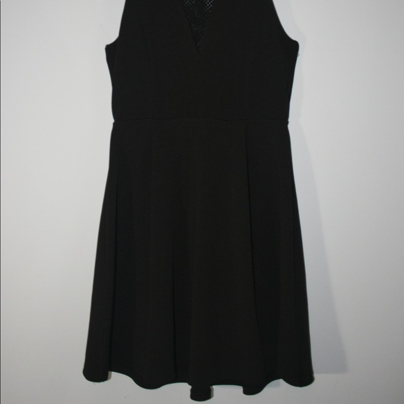 Little Black Fishnet Detail Dress - Picture 2 of 5